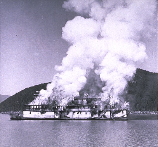SS Minto Is Burned And Sunk