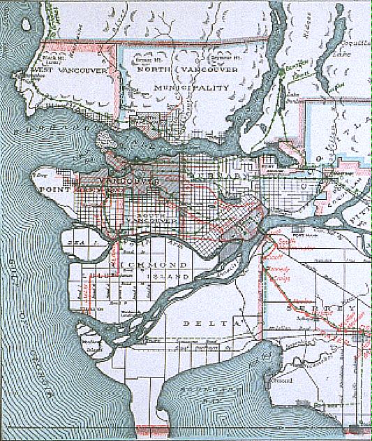 Vancouver System Map 1922