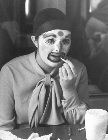 Kathleen Wallden Puts on Makeup for the Christmas Show 1969