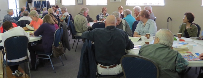 A good-sized crowd for a March meeting was very interested in the proceedings.