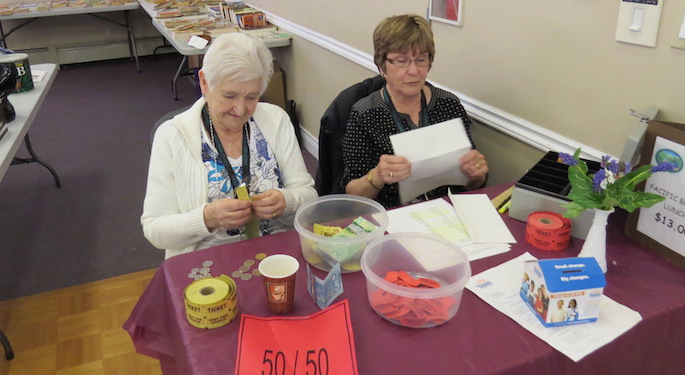 Mary Jack and Penny McLeod competently and professionally looked after the tickets and money as well as greeting the guests at the door.