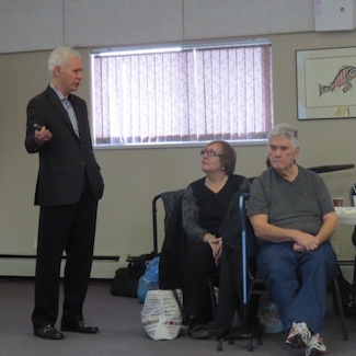 Calvin answered many questions, including some thoughtfully asked by Leanne and Reg McGratten.
