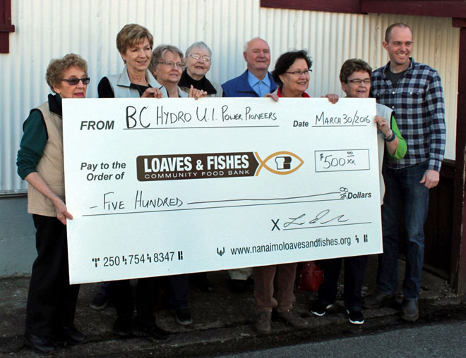 l to r: Alice, Lois, Vicki, Pat, Al, Janet, Sharon and Loaves and Fishes Executive Director Peter Sinclair.