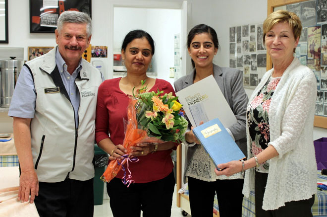 l to r: Tim, Kiran’s Mom Raj, Kiran and Lois