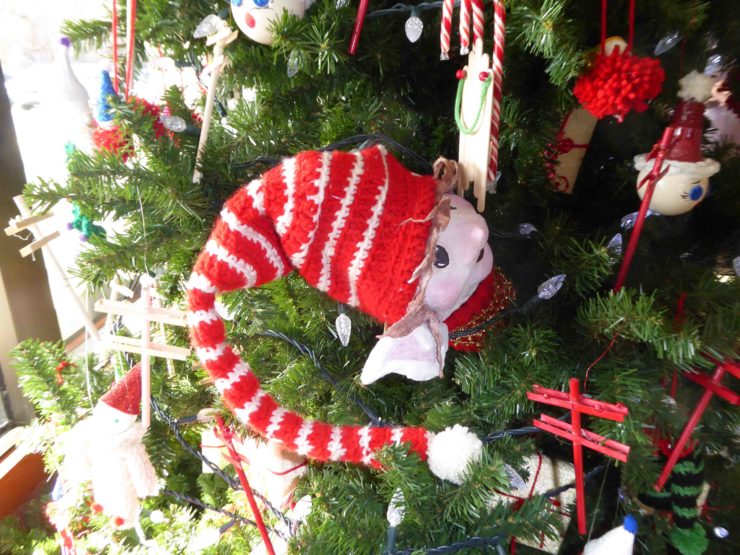 This little gal seems to be enjoying the tree.